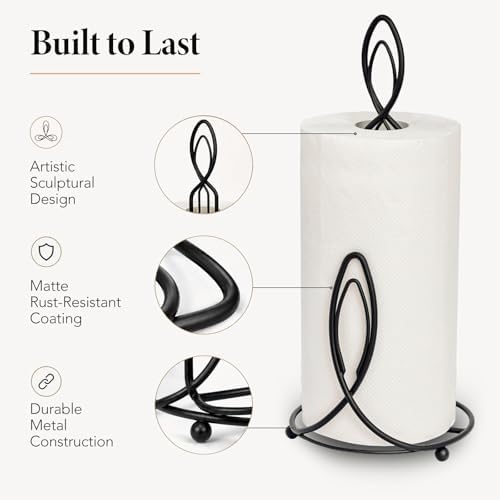 Candle Shaped Paper Towel Holder, Countertop-Decorative Farmhouse Tissue Paper - Image 4