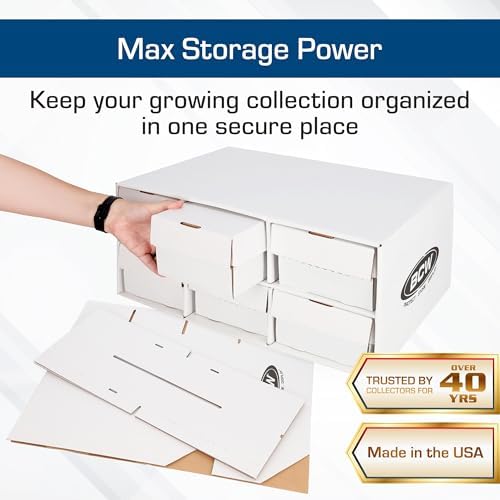 BCW Two Row Shoe Box Card House Storage Box | Stackable Trading Card Storage Box - Image 2