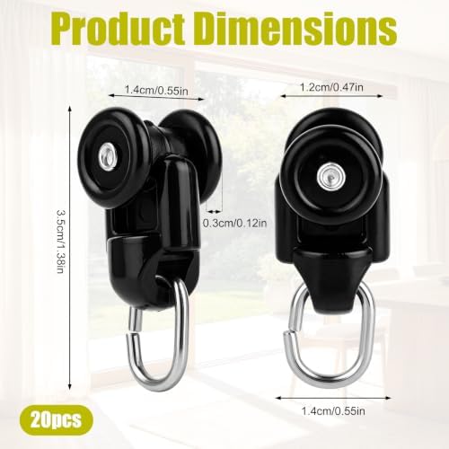 NQEUEPN 20Pcs Curtain Track Glider Rollers - Image 2