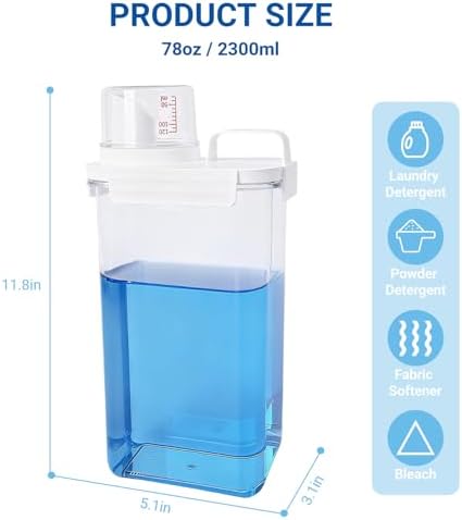 Laundry Detergent Dispenser - 78oz Refluxable Plastic Liquid Laundry Detergent - Image 2