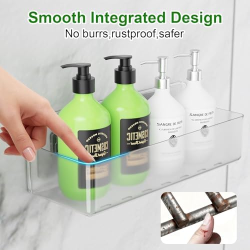 Adhesive Shower Caddy Shower Shelves Bathroom Organizer and Storage - Image 2