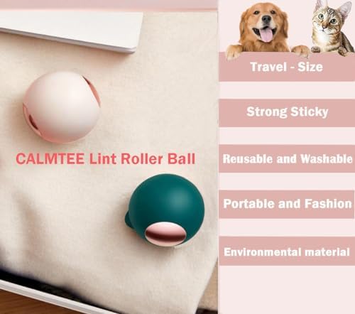 CALMTEE Reusable Gel Lint Roller Ball, Sticky Washable lint Roller Portable - Image 2