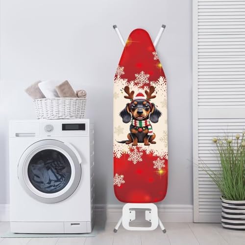 Christmas Theme Household Iron Board Covers Dachshund Snowflake Print Ironing - Image 3