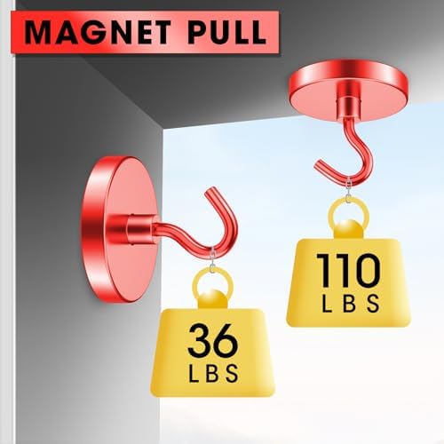 VNDUEEY Magnetic Hooks Heavy Duty, 110 Lbs Strong Magnets - Image 3