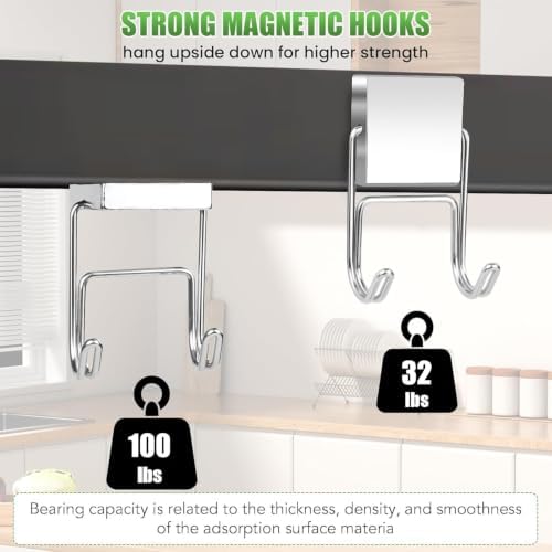 MIKEDE Magnetic Hooks Heavy Duty 100lbs Strong Magnet - Image 3