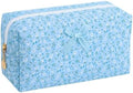 Large Pencil Case, Quilted Cotton Pencil Pouch, Cute Floral Pen Bag by OIMEIJewelry