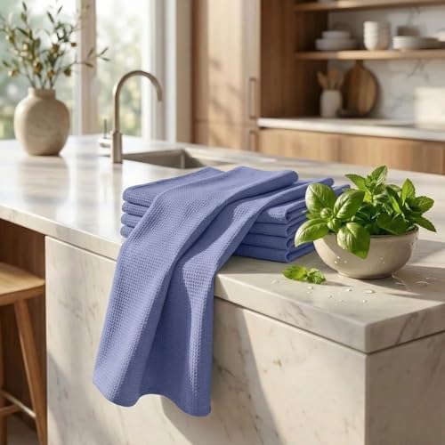 Urban Villa Kitchen Towels Cotton Dish Towels 20”x30” Blue - Image 6