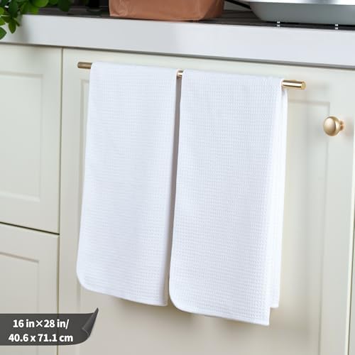 POLYTE 340 GSM Microfiber Waffle Kitchen Dish Tea Towel, 16x28 in, 12 Pack - Image 2