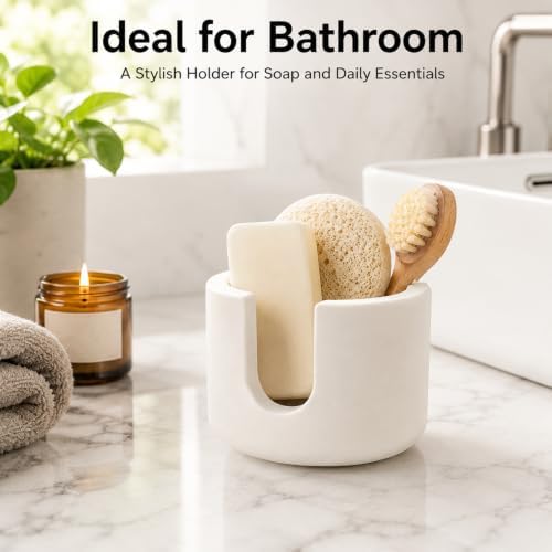 Diatomite Stone Sponge Holder, Compact Sponge Caddy - Image 7