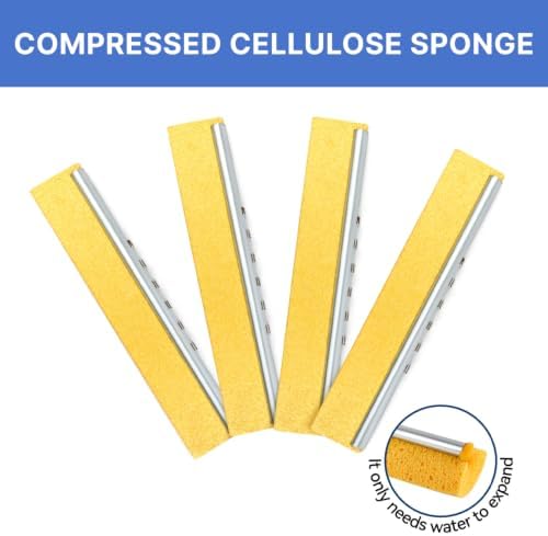 Replacement Mop Heads 4 Pack, Super Absorbent Compressed Cellulose Sponge - Image 6