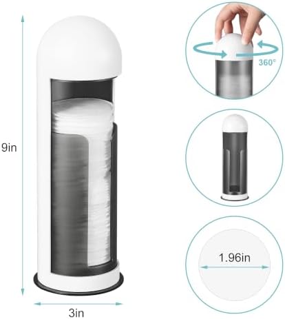 bodkar Cotton Pad Holder with Rotating Lid - Image 2