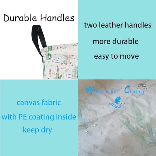 NTAOHAMPER Underwater World Large Laundry Hamper, Laundry Basket, Baby Nursery - Image 3