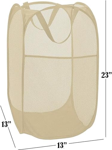 BATTOO Deluxe Strong Mesh Pop up Laundry Hamper Basket - Image 3