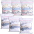 Extra Large Mesh Laundry Bags Washing Bag 6Pack Delicates Bag and Zipper by RUIQINQI