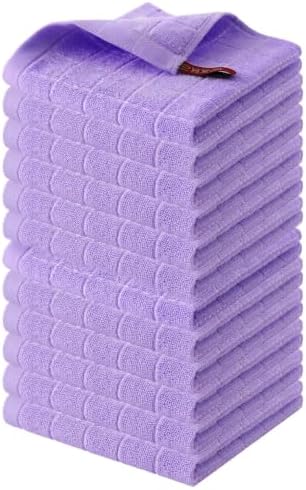 Homaxy 100% Cotton Terry Kitchen Dish Cloths, 12 Pack by Homaxy