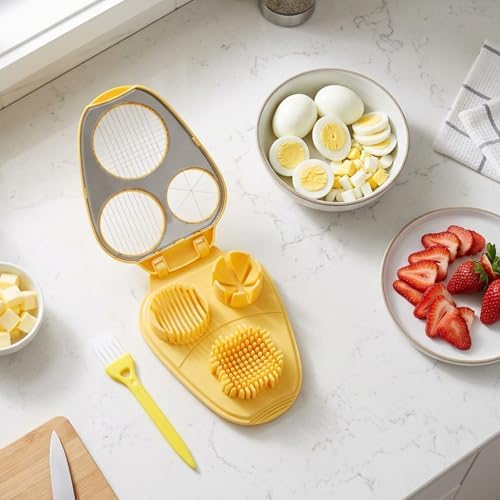 3 In 1 Egg Slicer For Hard Boiled Eggs, 3 Slice Modes Egg Cutter, Dishwasher - Image 5
