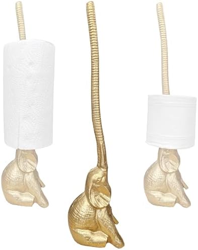 Elephant Toilet Paper Holder 16'' Cast Iron Paper Towel Holder Funny Toilet by mozhixue