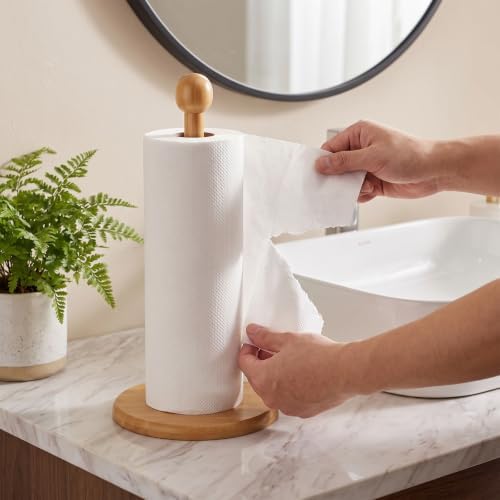 Bamboo Paper Towel Holder, 11.8" Countertop Paper Towel Holder - Image 5