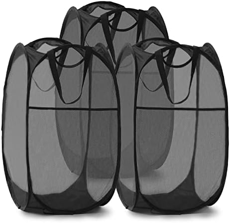 TECHMILLY Collapsible Mesh Pop Up Laundry Hamper by TECHMILLY