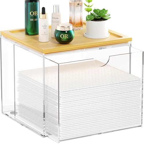 VITVITI Drawer Disposable Face Towel Holder Box, Acrylic Storage by VITVITI