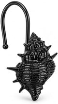 Metal Seashell Shower Curtain Hooks, Rust-Resistant Hooks by GNUEYART