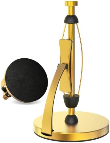 VEHHE Gold Paper Towel Holder Countertop, One Hand Tear, EVA Weighted Base by VEHHE
