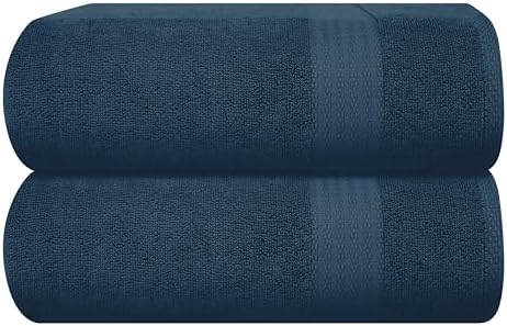 GLAMBURG Premium Cotton Oversized 2 Pack Bath Sheet 35x70-100% Pure Cotton by GLAMBURG