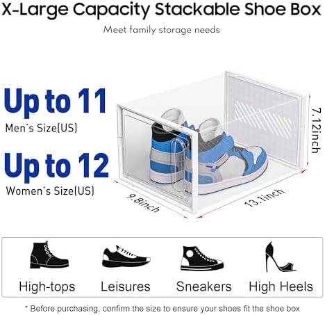 eWonLife Large Shoe Organizer Storage Box - Image 4