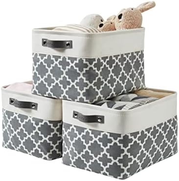 DECOMOMO Storage Bins, Large Fabric Storage Baskets by DECOMOMO
