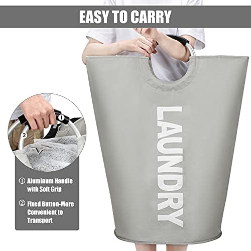 DOKEHOM 125L X-Large Laundry Basket Bag, Collapsible Tall Hamper - Image 4
