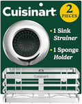 Cuisinart Sink Drain Strainer & Suction Cup Sponge Holder, 2-Piece Set by BestBrands