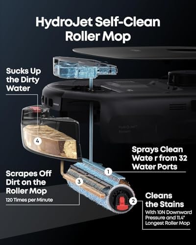 eufy E25 Robot Vacuum and Mop Combo, 000 Pa, HydroJet Roller Mop - Image 3