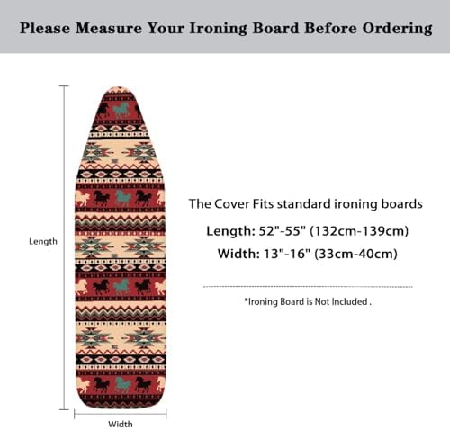 GLENLCWE South Aztec Style Ironing Board Cover, 54x15 inches, Farmhouse Ironing - Image 5