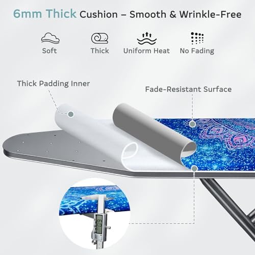 FIOBEE Ironing Board Cover and Pad Extra Thick Iron Board Pad - Image 3