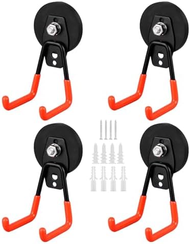 Magnetic Hooks 4 Pack, Large Strong Magnetic Hooks Heavy Duty by Unknown