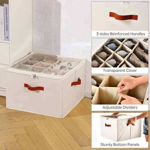 INSTY 2 Pack Shoe Organizer for Closet, Fits up to 32 Pairs, Adjustable - Image 4