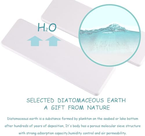 NiuYichee 2Pcs Stone Soap Trays Water Absorbing Diatomite Coaster - Image 2