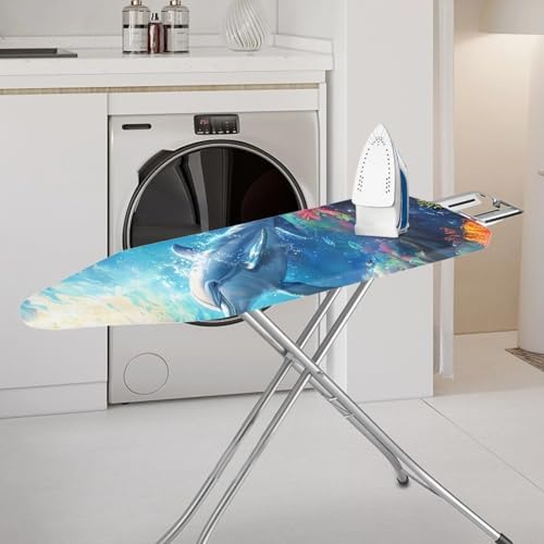 GLENLCWE Underwater Dolphin Print Ironing Board Cover, 54x15 inches - Image 2