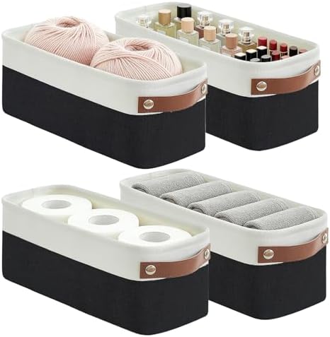 Bagnizer Small Fabric Storage Baskets, Decorative Basket by Bagnizer
