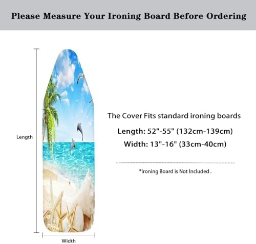 Beach Theme Ironing Board Cover, Beach Starfish Ironing Board Cover Heat - Image 6
