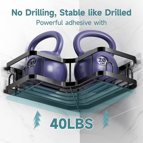 Veken Large Capacity Corner Shower Caddy 6-Pack, Advanced Rustproof Design - Image 4