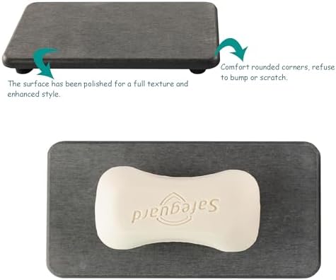 NiuYichee 2Pcs Stone Soap Trays Water Absorbing Diatomite Coaster - Image 6