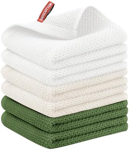 Nialnant 6 Pcs Kitchen Towels, 100% Cotton, 13 x 28 in by Nialnant