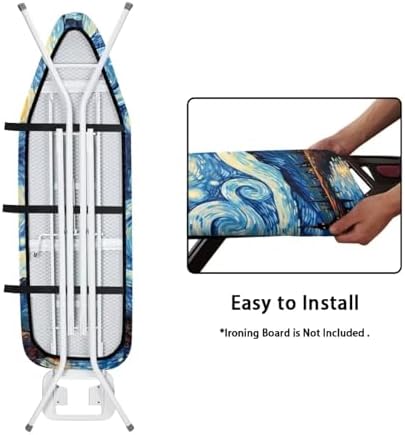 Flashideas Starry Night Ironing Board Cover and Pad- 52" x 13" Iron Board Cover - Image 5