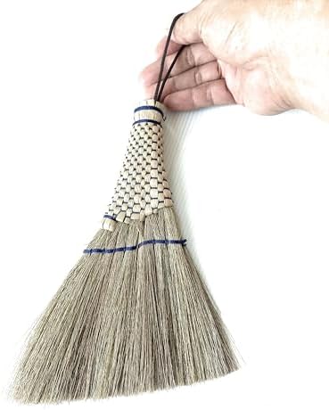 Handmade Whisk Broom, 9-Inch Small Hand Broom, Kong Grass - Image 5
