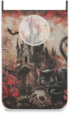 Halloween Castle Rose Door Hanging Laundry Hamper Bag by WelcometoElliTarr