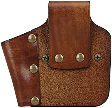 TOURBON Leather Tape Measure Holster Belt Tool Loop - Image 2