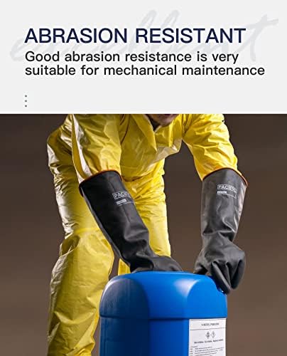 PACIFIC PPE 18 Inch Latex Chemical Resistant Gloves, Waterproof, Heavy Duty - Image 5