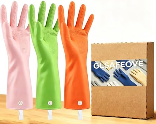 Cleaning Gloves with Hanging Loop, 3Prs Gloves - Image 6