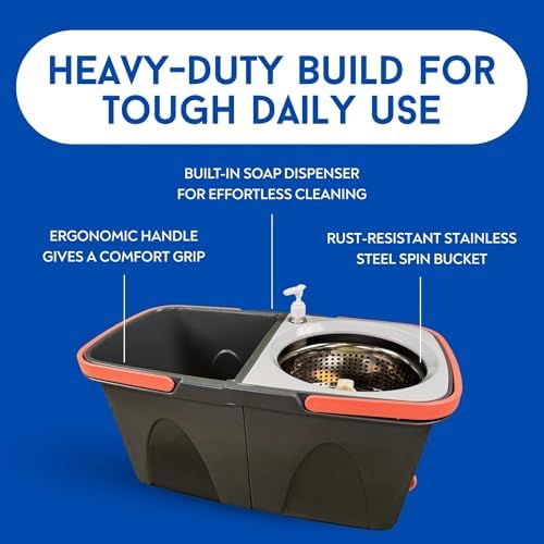 Easy Spin Microfiber Spin Mop and Bucket Set - Image 4